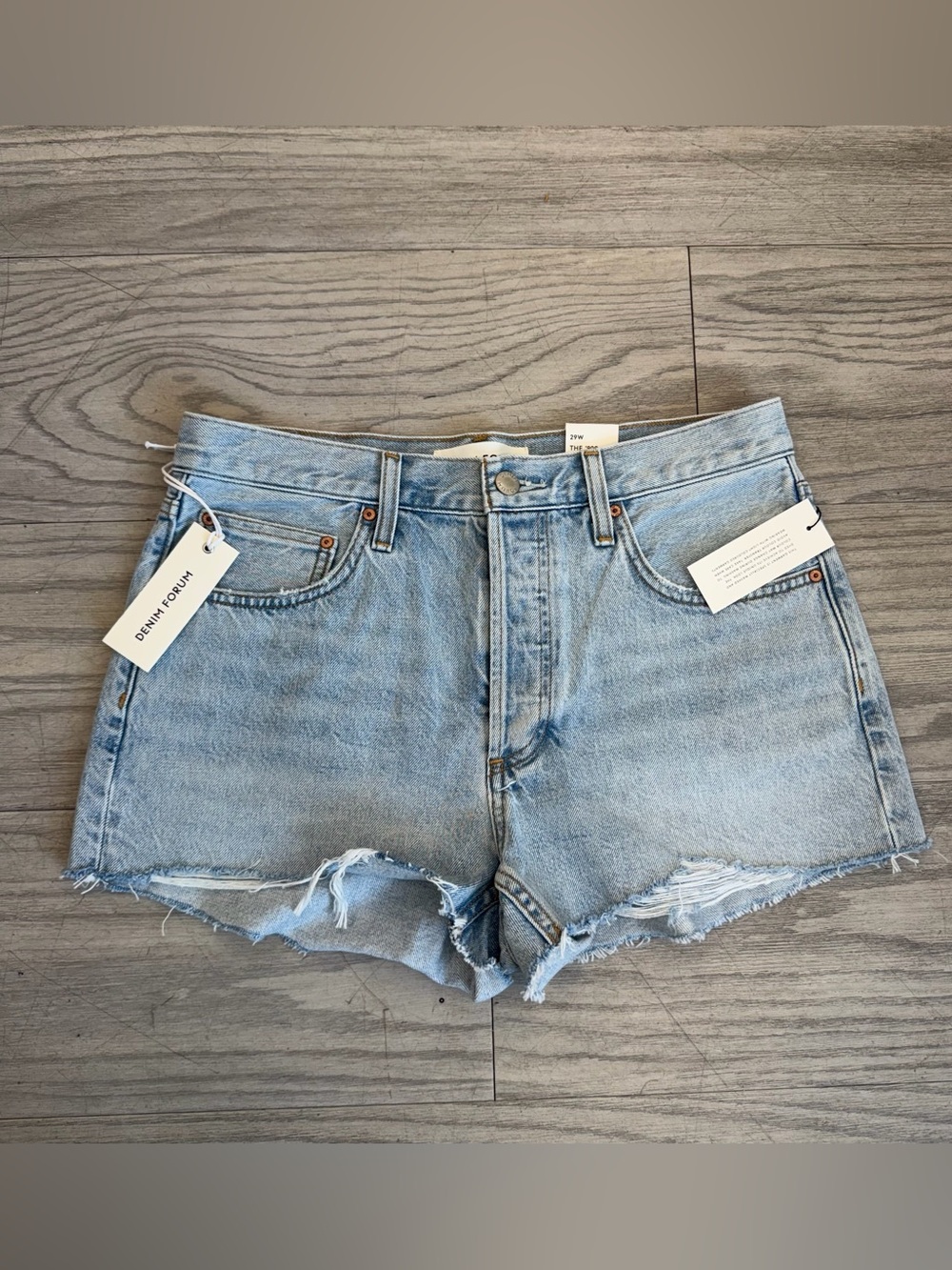 Denim Forum NWT High-Rise Cut Off Jean Shorts